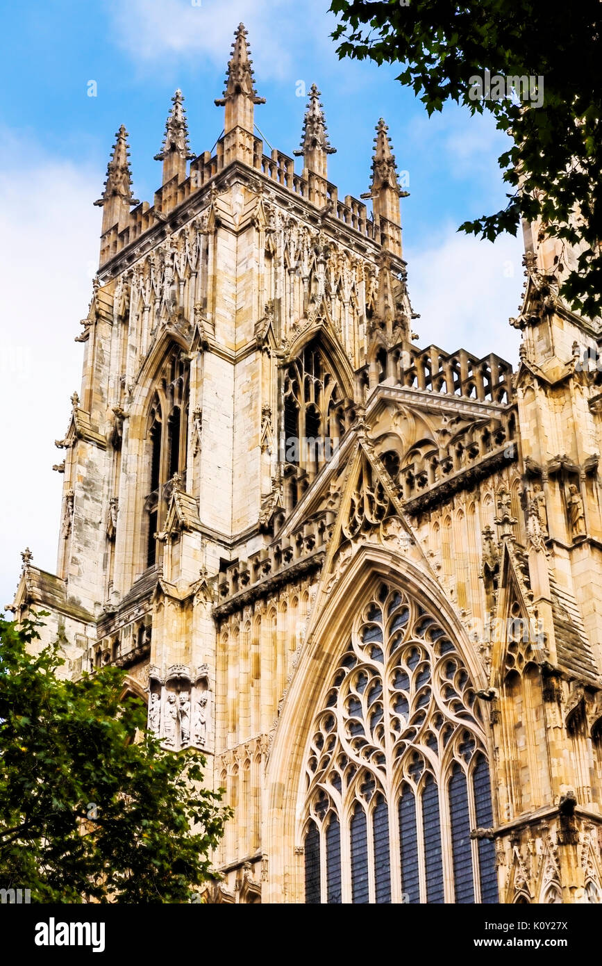 La cathédrale de York dans le Nord de l'Angleterre est la cathédrale de York et est l'un des plus importants du genre dans le Nord de l'Europe. Siège de l'archevêque de New York. Banque D'Images