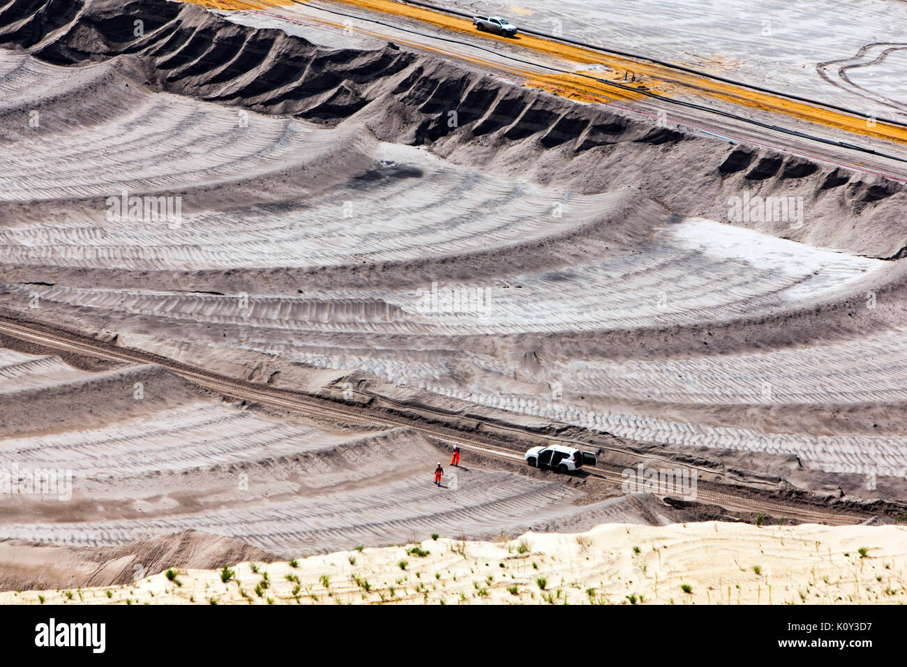 Mine à ciel ouvert de Garzweiler II en Allemagne Banque D'Images