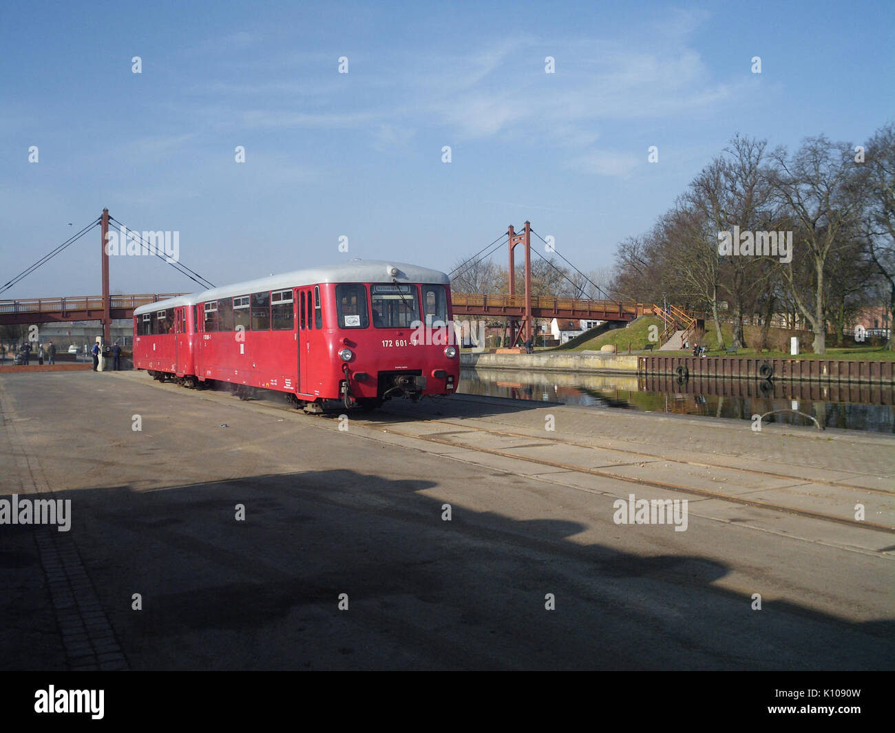 Voie d'affaires port Anklam Banque D'Images