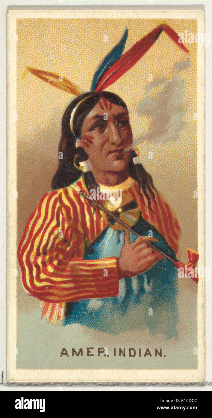 American Indian, à partir de la série mondiale les fumeurs (N33) pour Allen & Ginter Cigarettes RENCONTRÉ DP838634 Banque D'Images