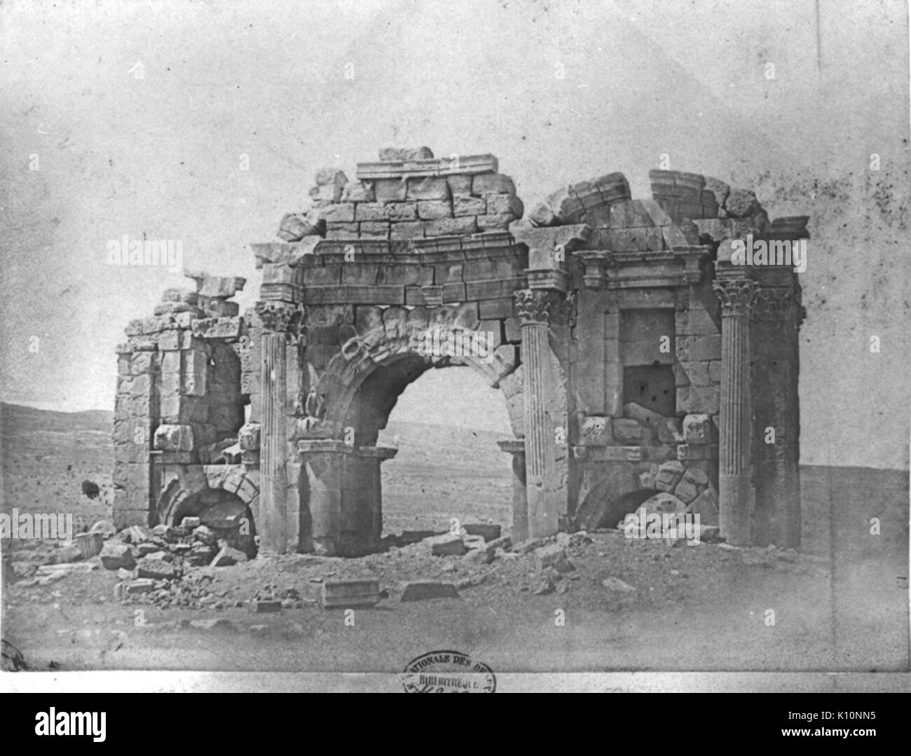 Arc de triomphe de Thamugas cercle de Batna. Banque D'Images