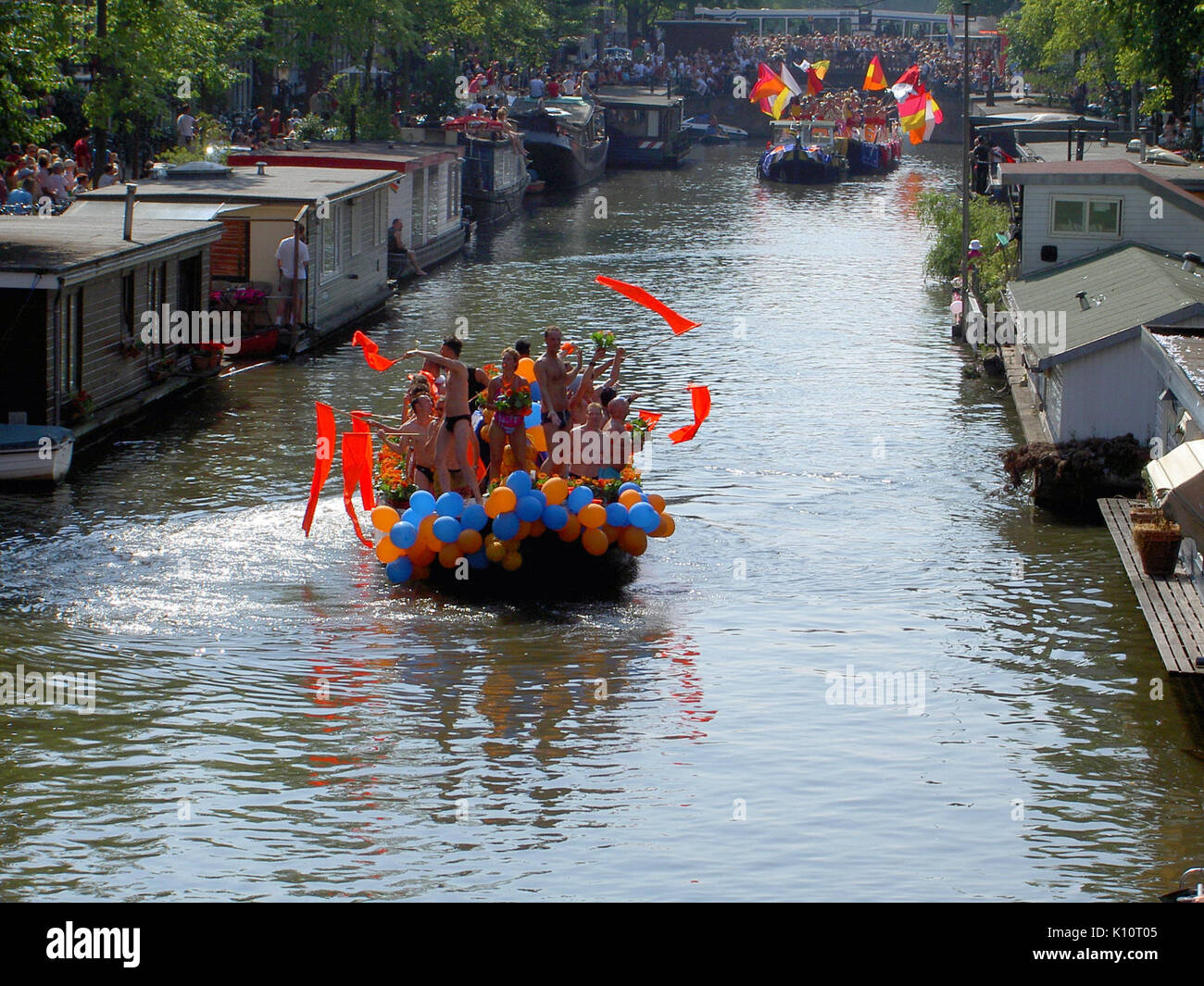 Amsterdam Gay Pride 2004 paarade, Canal 001 Banque D'Images