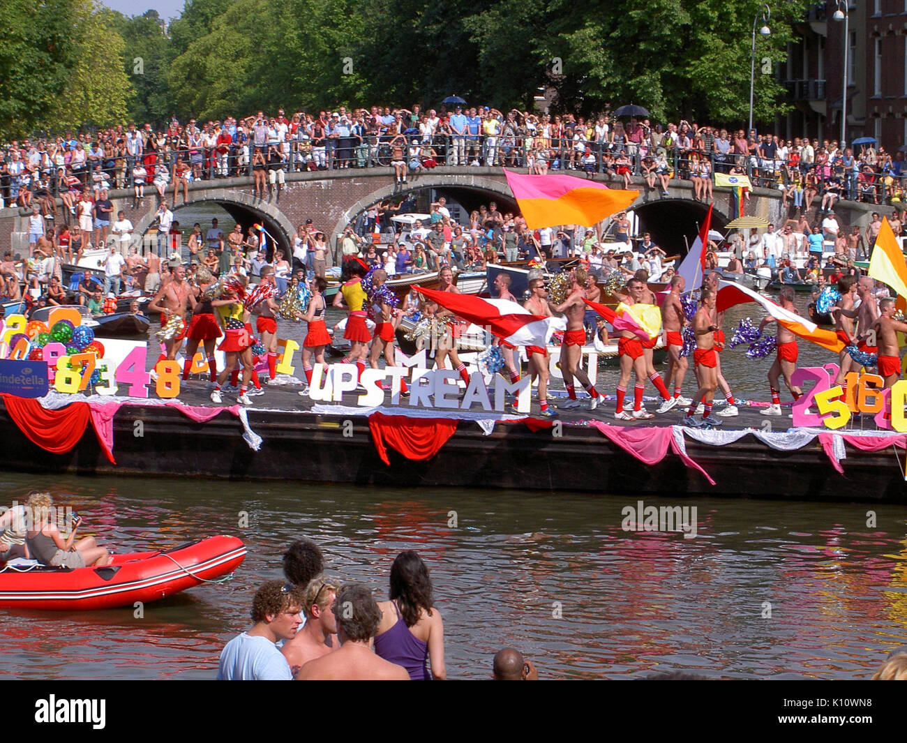 Amsterdam Gay Pride Parade 2004, Canal 009 Banque D'Images