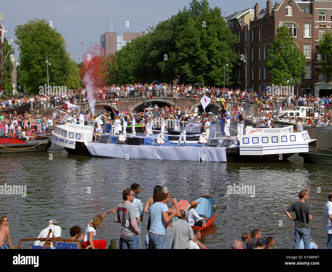 Amsterdam Gay Pride Parade 2004, Canal 010 Banque D'Images