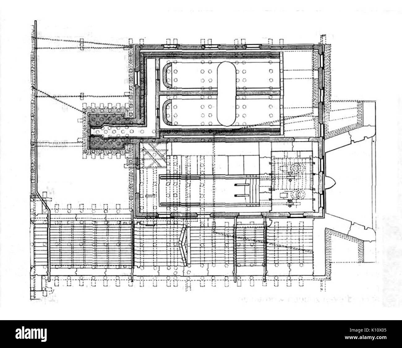 Beneden Stoomgemaal Alexander Polder. 1868 Banque D'Images