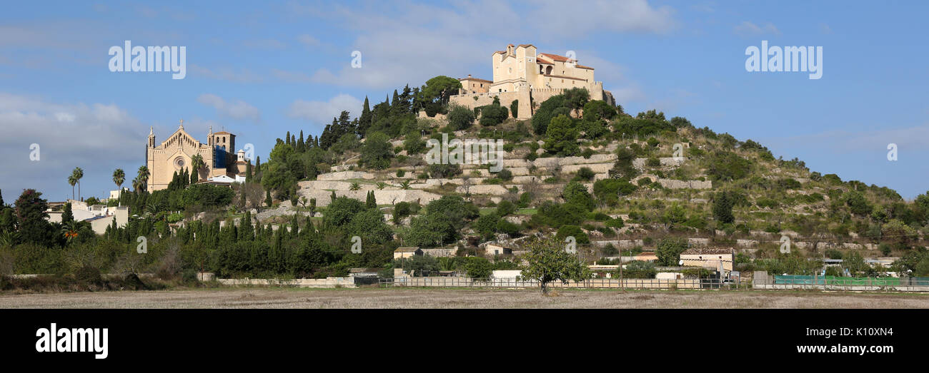 Majorque Majorque Îles Baléares arta panorama voyages espagne église Banque D'Images
