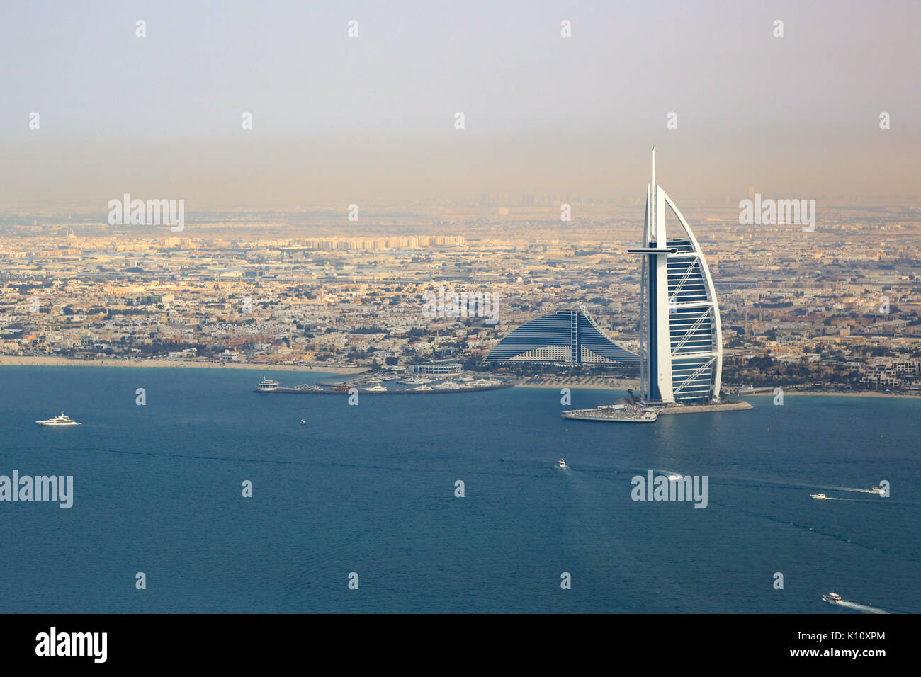 Burj al Arab hotel dubai plage mer eau photographie vue aérienne Banque D'Images