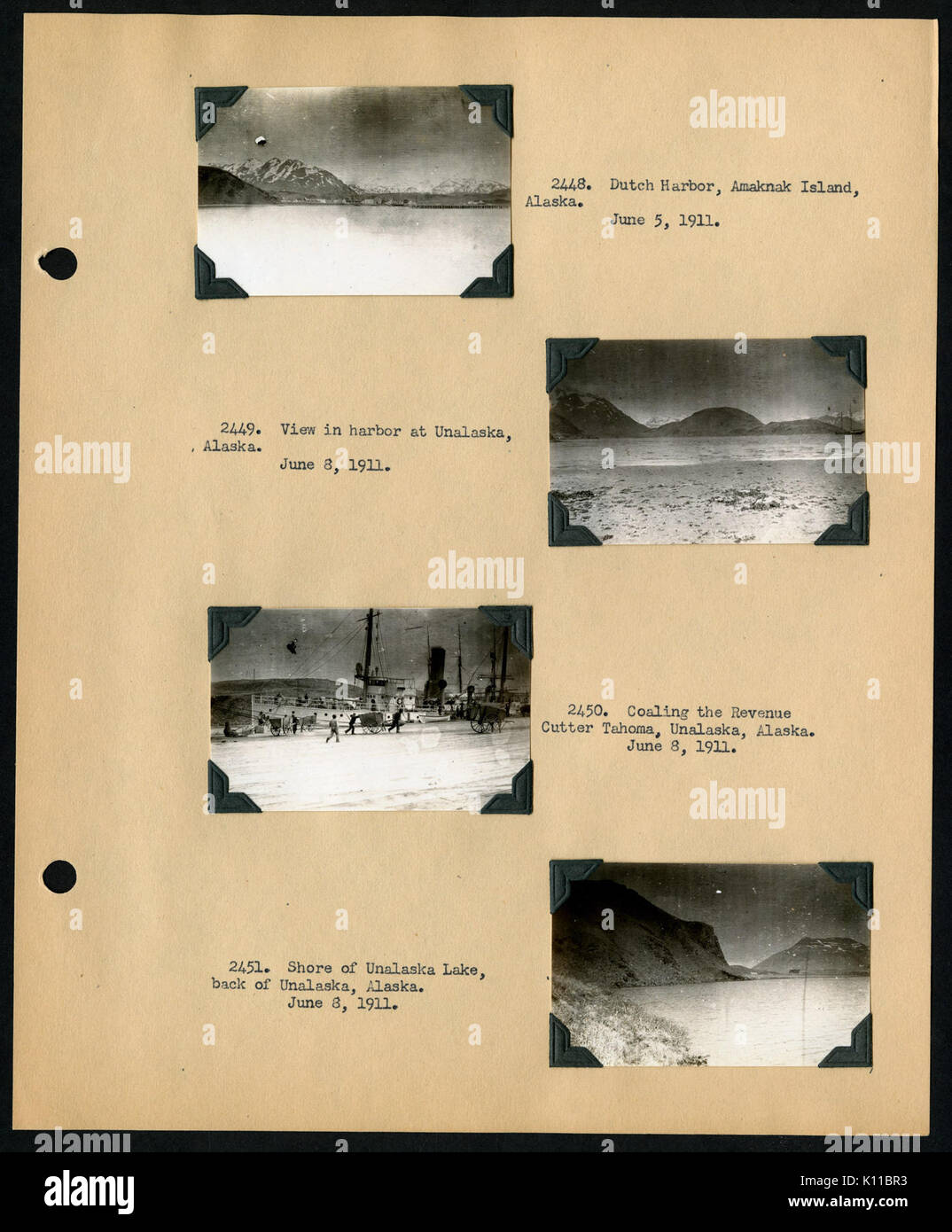 Album 1 Wyoming, 1910 ; Alaska, 1911 ; Puerto Rico et les Îles Vierges, 1911, 1912 ; comprend des photographies de Wetmore, Merritt Cary, Daniel Denison Streeter, et Pierrette Limacher (page 25) BHL48499726 Banque D'Images