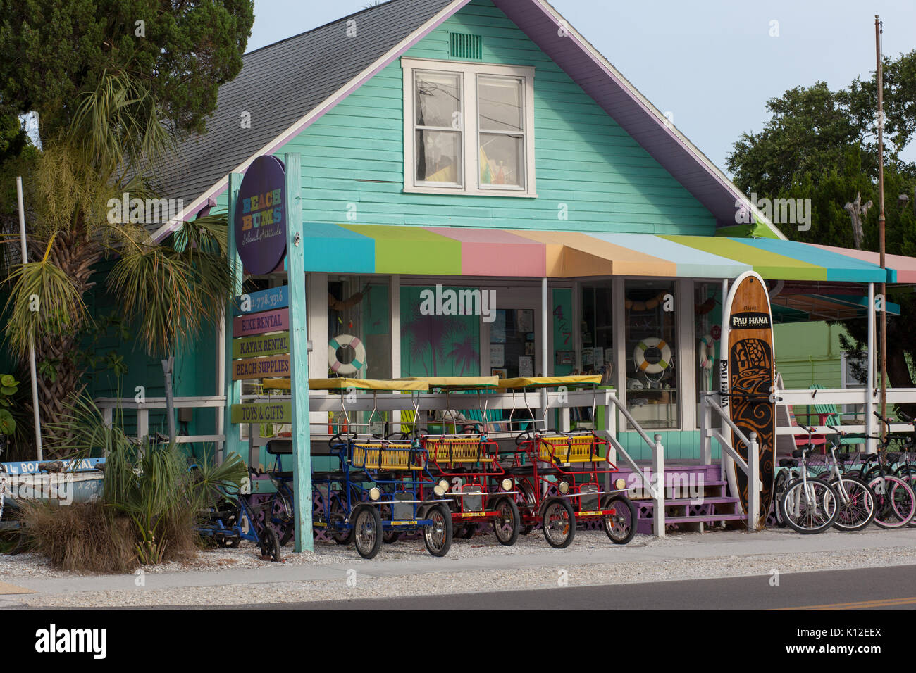 Boutiques sur Anna Maria Island, Floride Banque D'Images