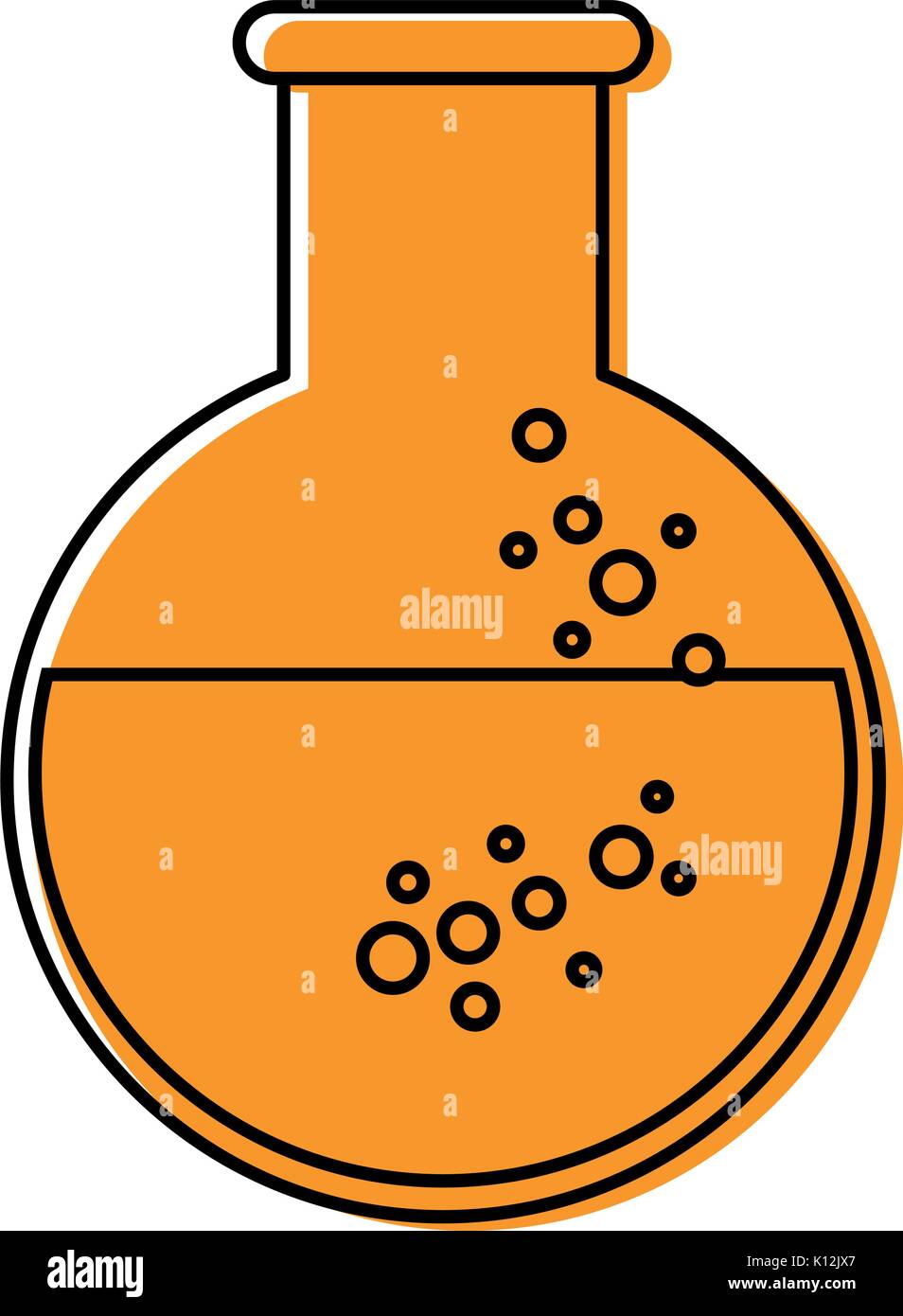 Fiole chimique icône sur fond blanc vector illustration Illustration de Vecteur