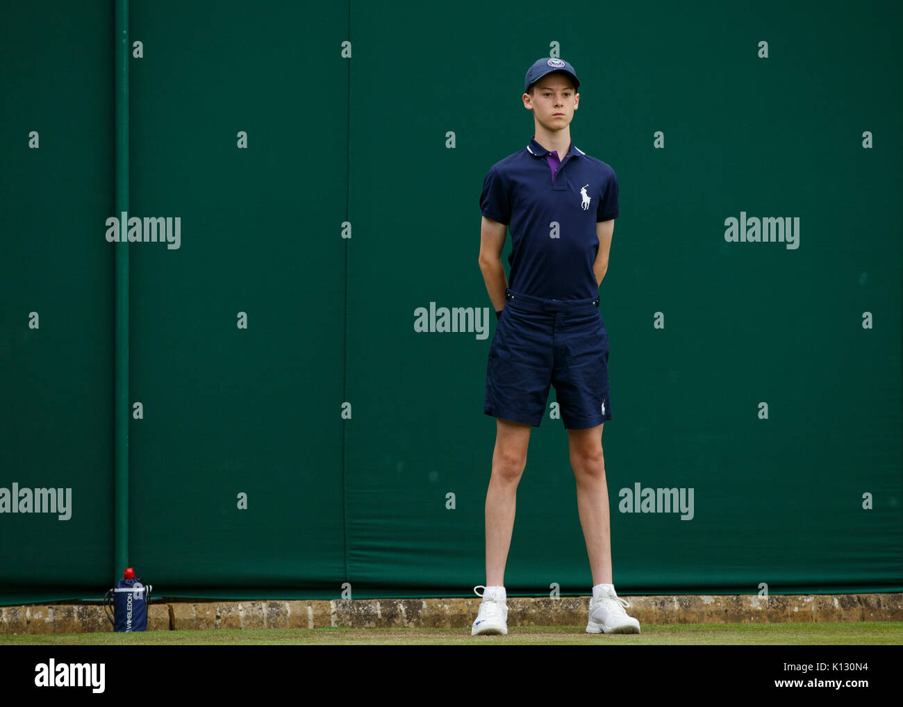 Ball Boy au Wimbledon Championships 2017 Banque D'Images