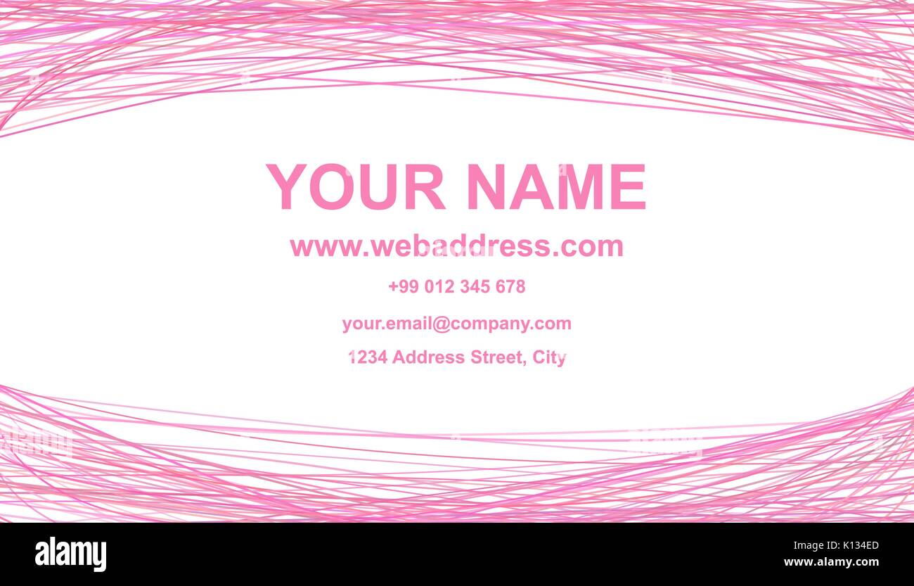 Abstrait moderne business card template design - vector illustration avec lignes cintrées sur fond blanc Illustration de Vecteur
