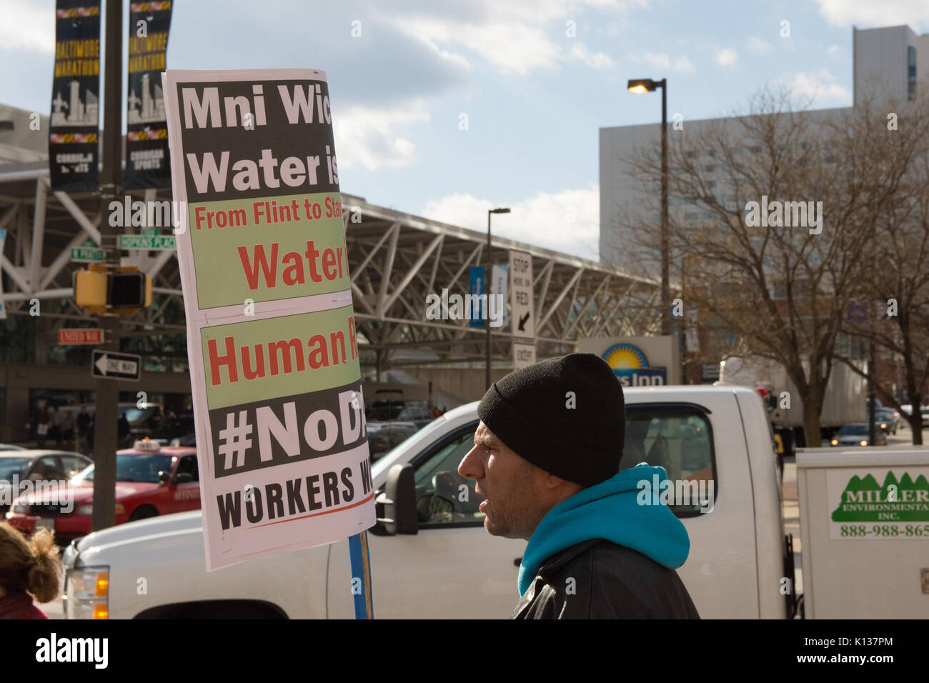 En protestation contre l'immigration Trump DSC 6600 Baltimore (31754779234) Banque D'Images