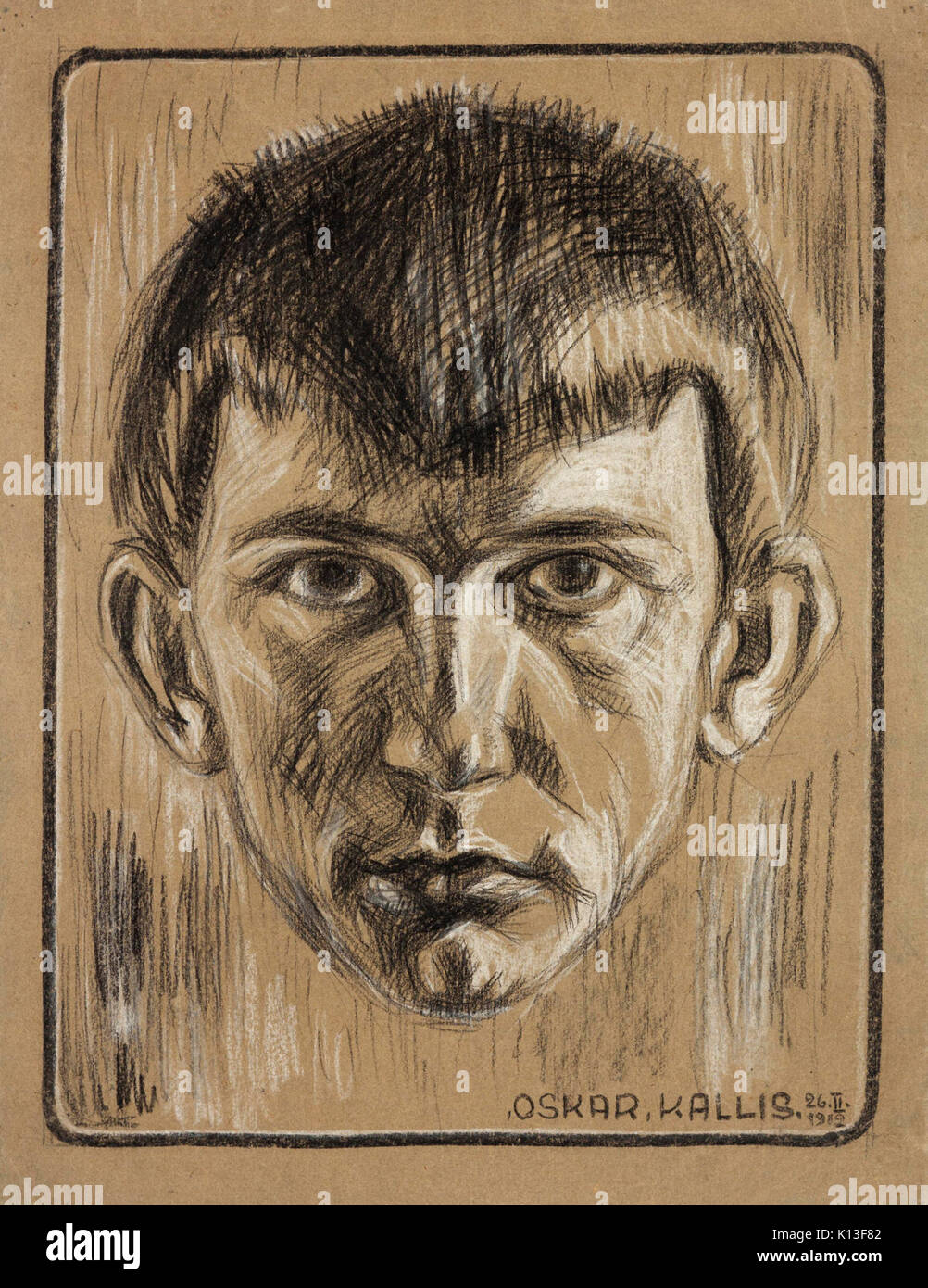 Autoportree Kallis, Oskar Banque D'Images