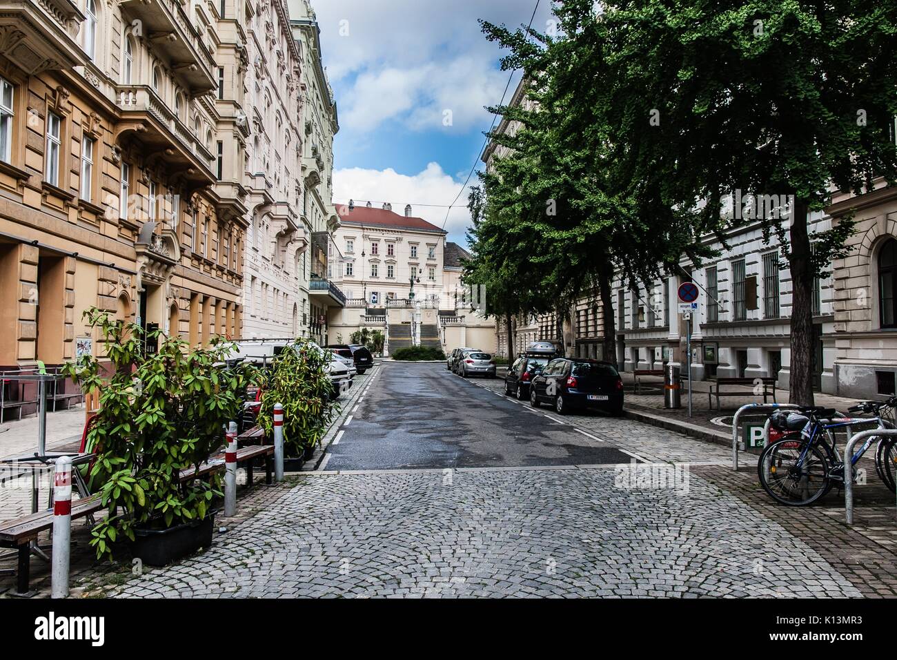 Rues du vieux Vienne à l'été Banque D'Images