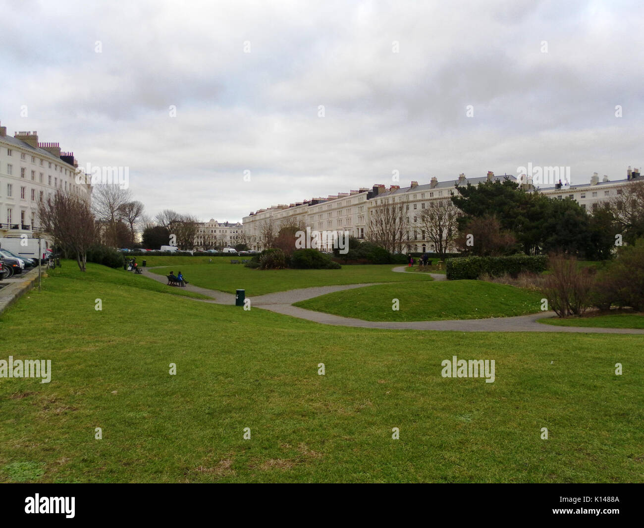 Adelaide Crescent, Palmeira Square et jardins, Hove Banque D'Images