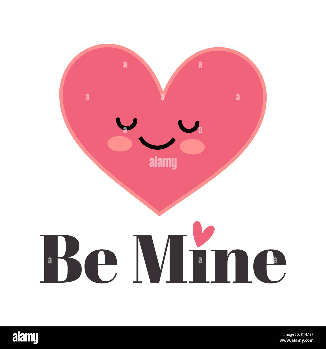 Happy Valentines Day carte greating. Inscription à moi et de plaisir sur un fond blanc. Illustration pour Happy Valentines Day et le sarclage desig Banque D'Images