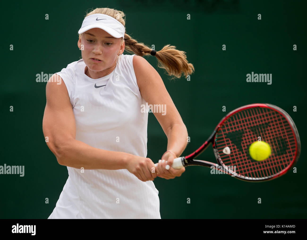 Rybakina Elena de la Russie lors de la Girls' des célibataires - tournoi de Wimbledon 2017 Banque D'Images