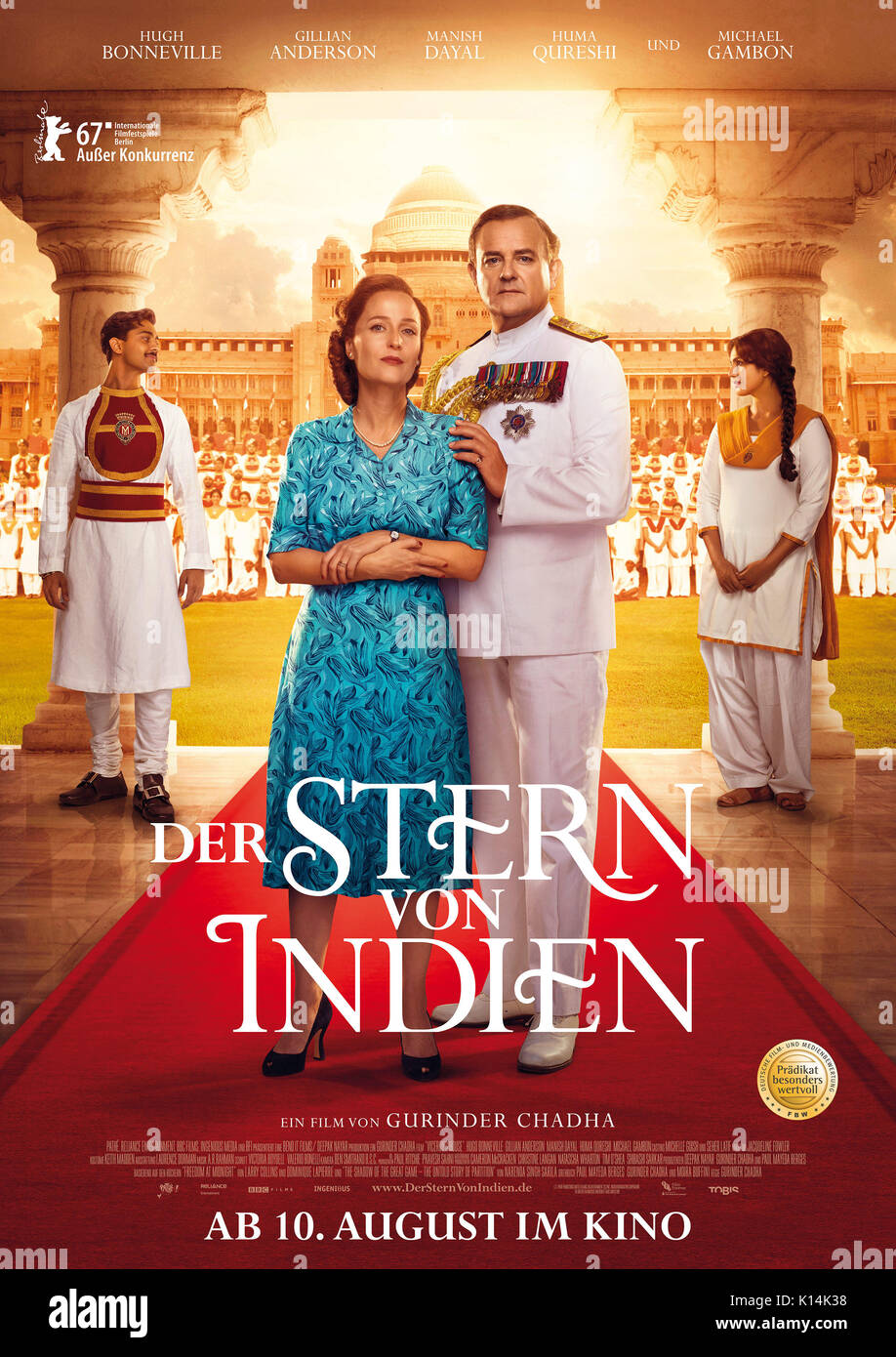 DATE DE SORTIE : 1 septembre 2017 TITRE : Vice-roi's House Studio : BBC Films Réalisateur : Gurinder Chadha Résumé : Le dernier vice-roi des Indes, Lord Mountbatten, est chargé de superviser la transition de l'Inde britannique à l'indépendance, mais répond aux questions de conflits comme différentes parties en conflit dans la face de changement monumental. Avec : Hugh Bonneville comme Lord Louis Mountbatten, GILLIAN ANDERSON comme Lady Edwina Mountbatten (art de l'Affiche l'image Crédit : © BBC Films/Photos) Banque D'Images