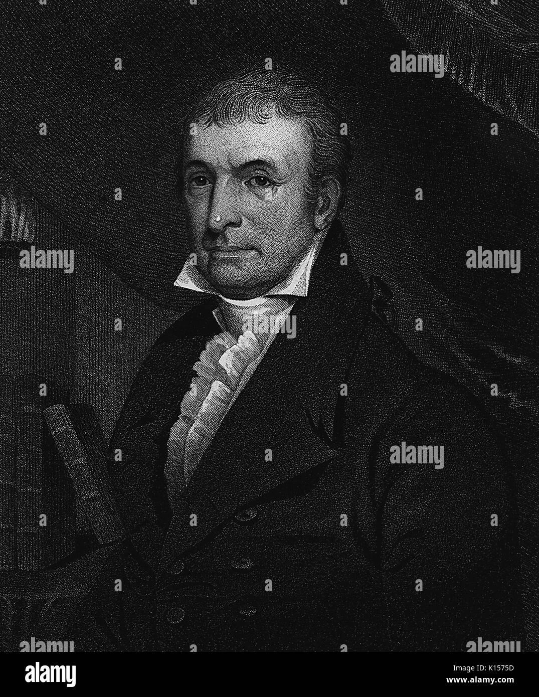 Portrait de Martin Luther, l'un des pères fondateurs des États-Unis d'Amérique et un promoteur d'États de l'Homme, 1800. À partir de la Bibliothèque publique de New York. Banque D'Images