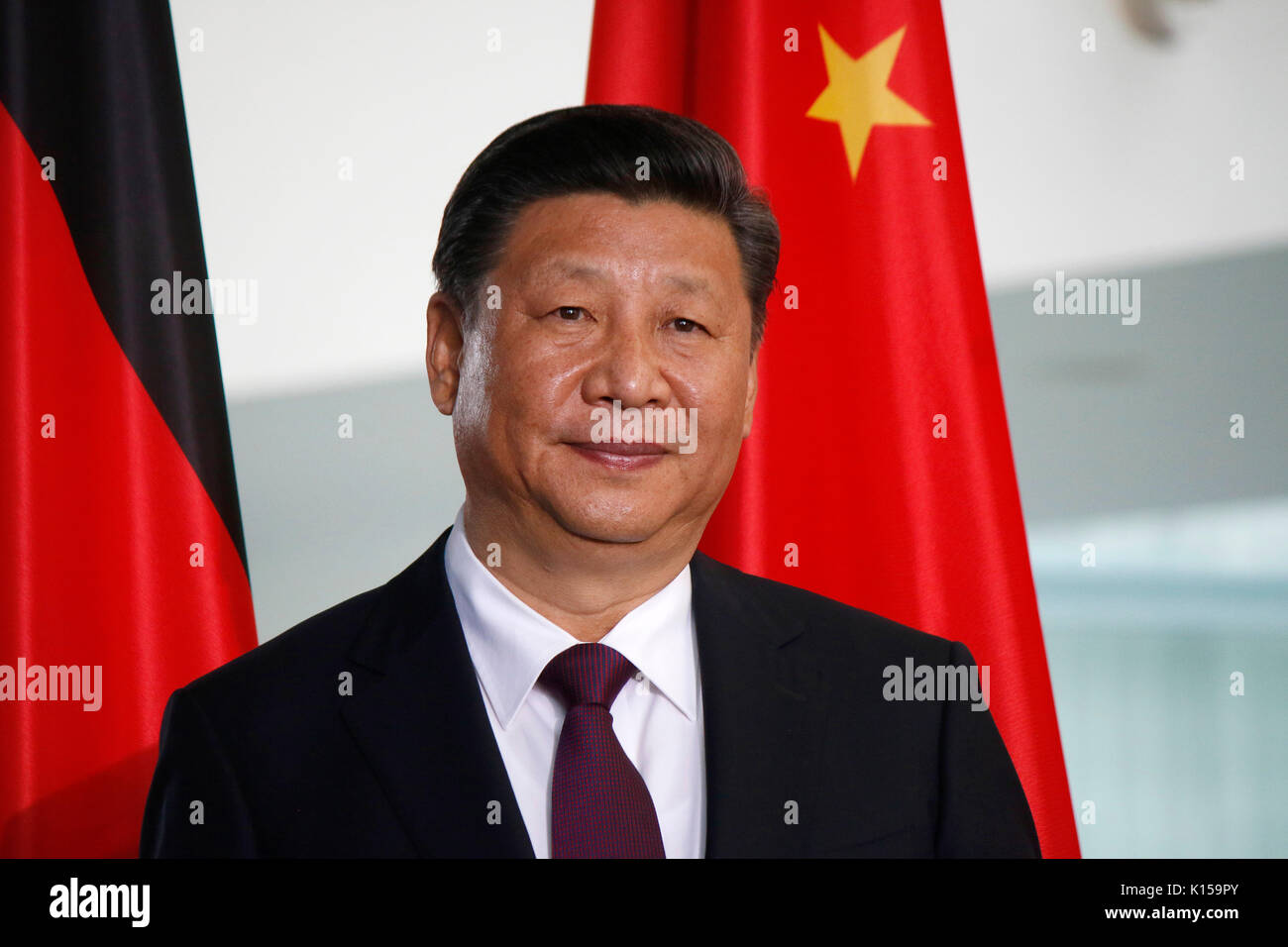 Xi Jinping - Treffen der dt. Bundeskanzlerin mit dem chinesischen, Staatspraeisdenten Bundeskanzleramt, 5. Juli 2017, Berlin. Banque D'Images