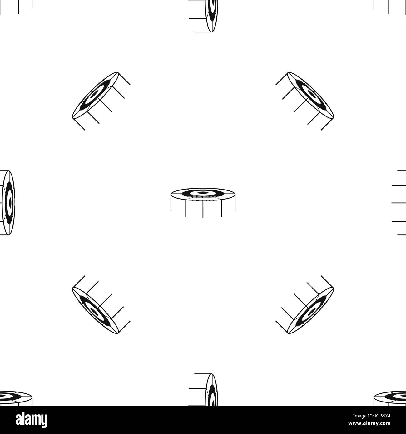 Motif noir transparente Trampoline Illustration de Vecteur