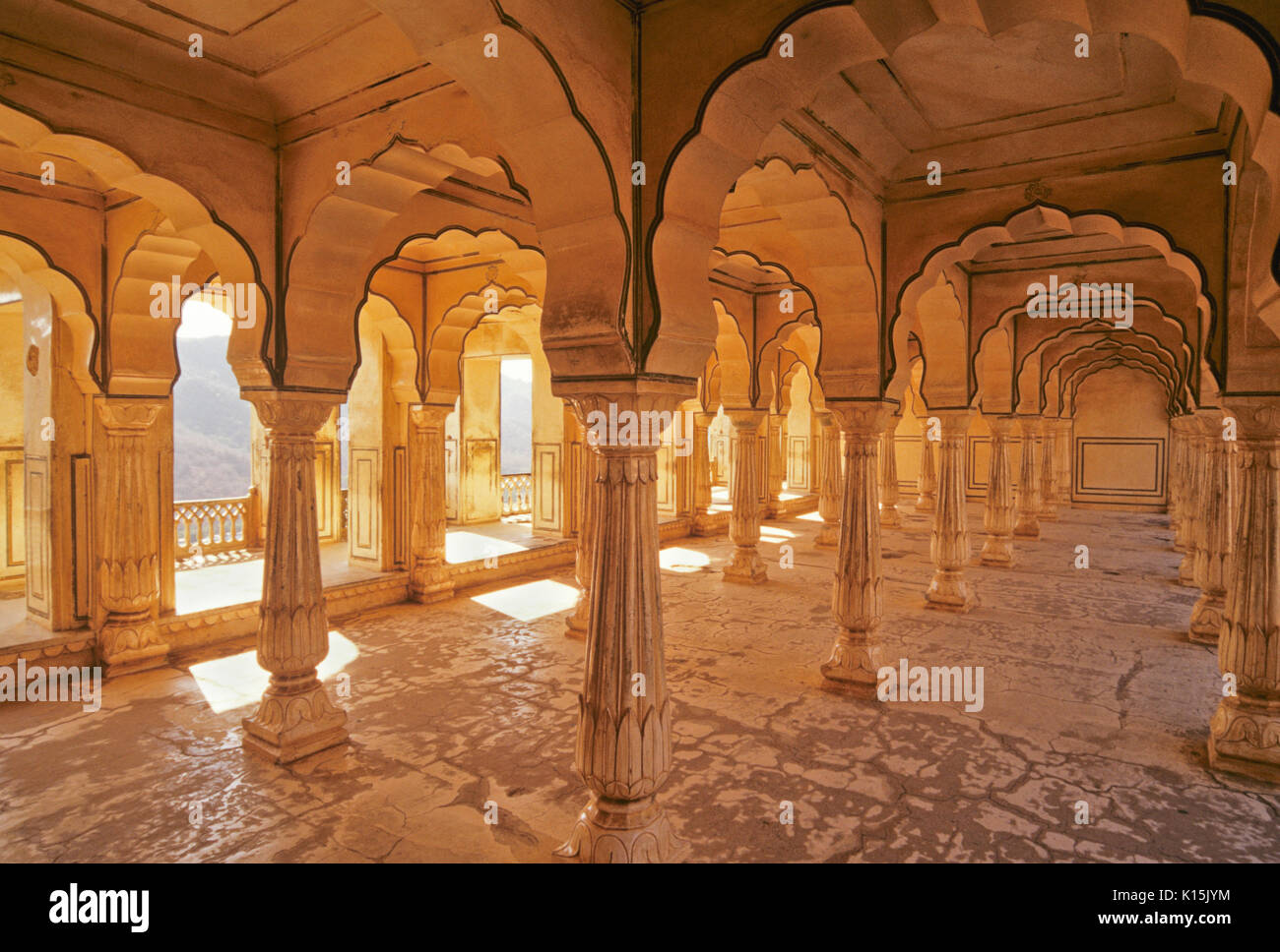 Diwan-i-Am (salle de l'auditoire), Amber (amer) Fort, Amer, Rajasthan, Inde Banque D'Images