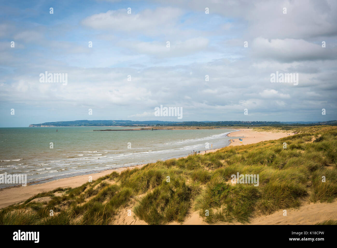 Camber Sands Beach et des dunes de sable, East Sussex, UK Banque D'Images