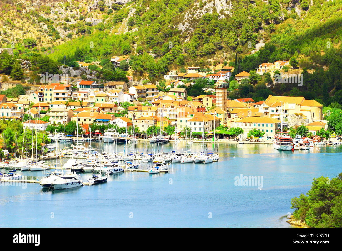 Skradin, destination de voyage en Croatie Banque D'Images