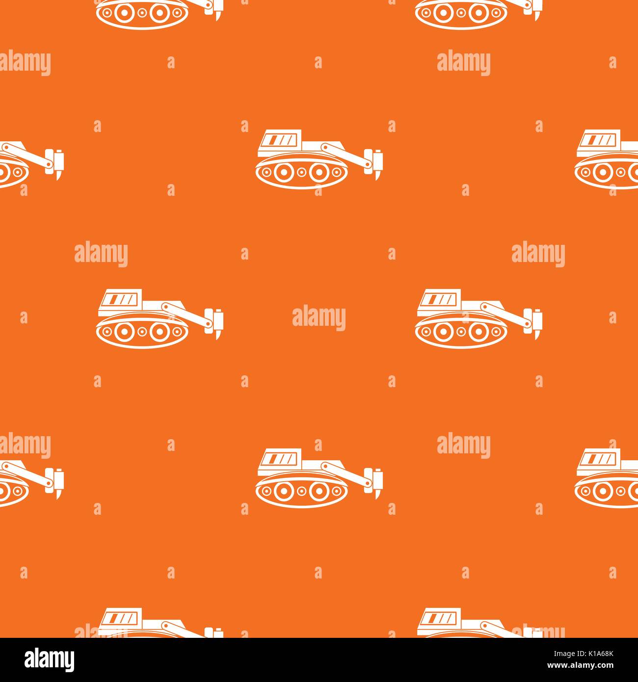 Avec excavatrice marteau hydraulique transparente motif Illustration de Vecteur