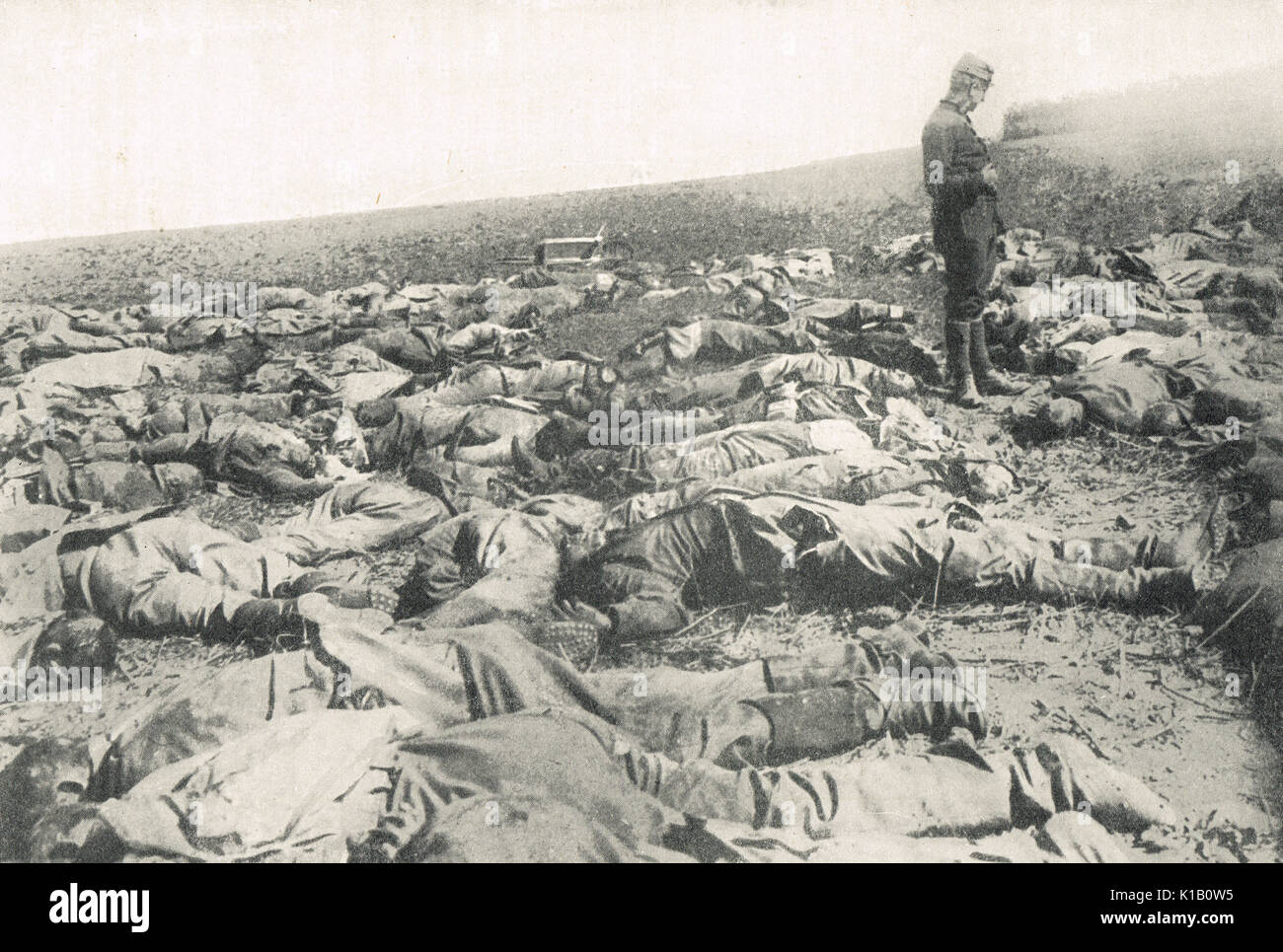 Le coût humain de la guerre, WW1 allemand dead Banque D'Images