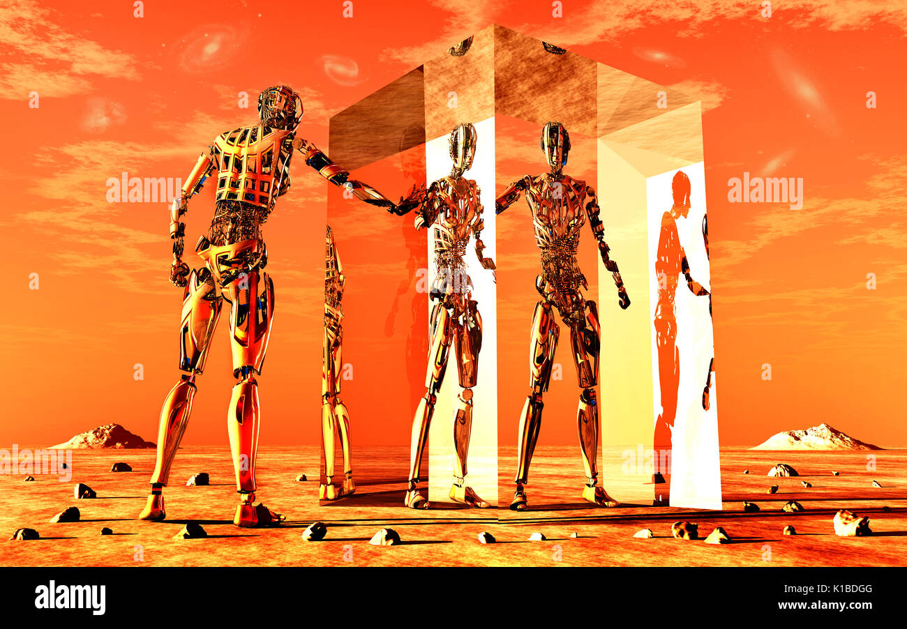 L'espace cubique Banque D'Images