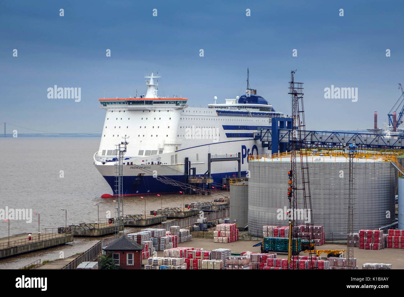 P & O Ferries Pride of Hull, moorred à Hull Docks Banque D'Images