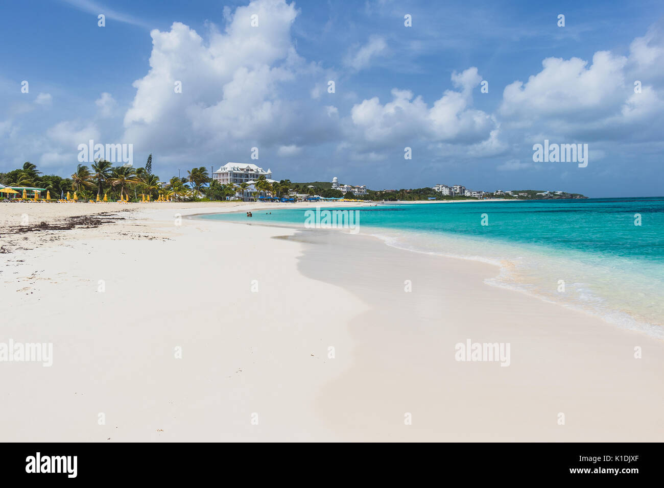 Plage de Shoal Bay à Anguilla. Régulièrement classé comme l'un des plus belles plages dans le monde. Banque D'Images