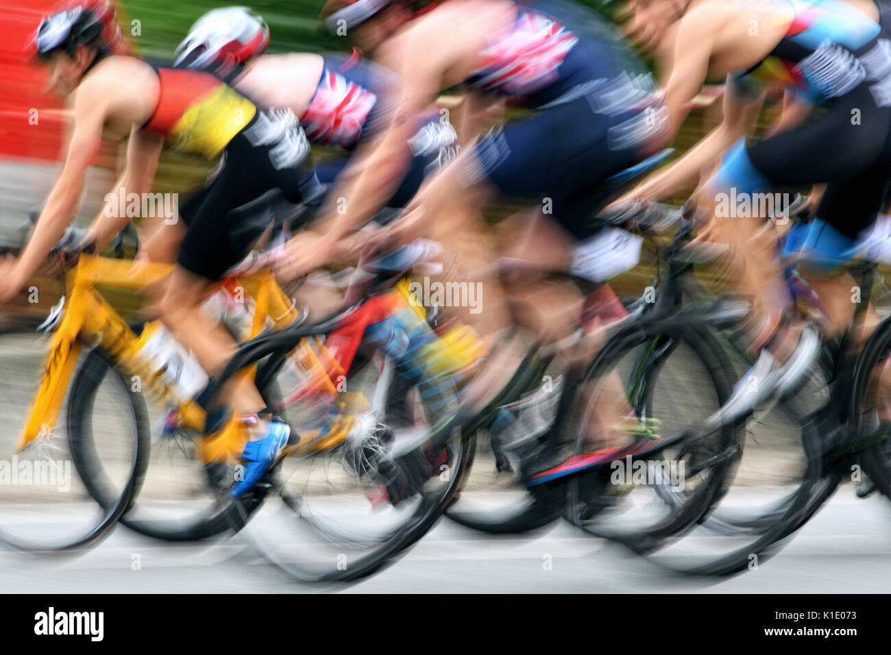 Championnat d'Europe Sprint, triathlon, hommes, Düsseldorf, Allemagne Banque D'Images