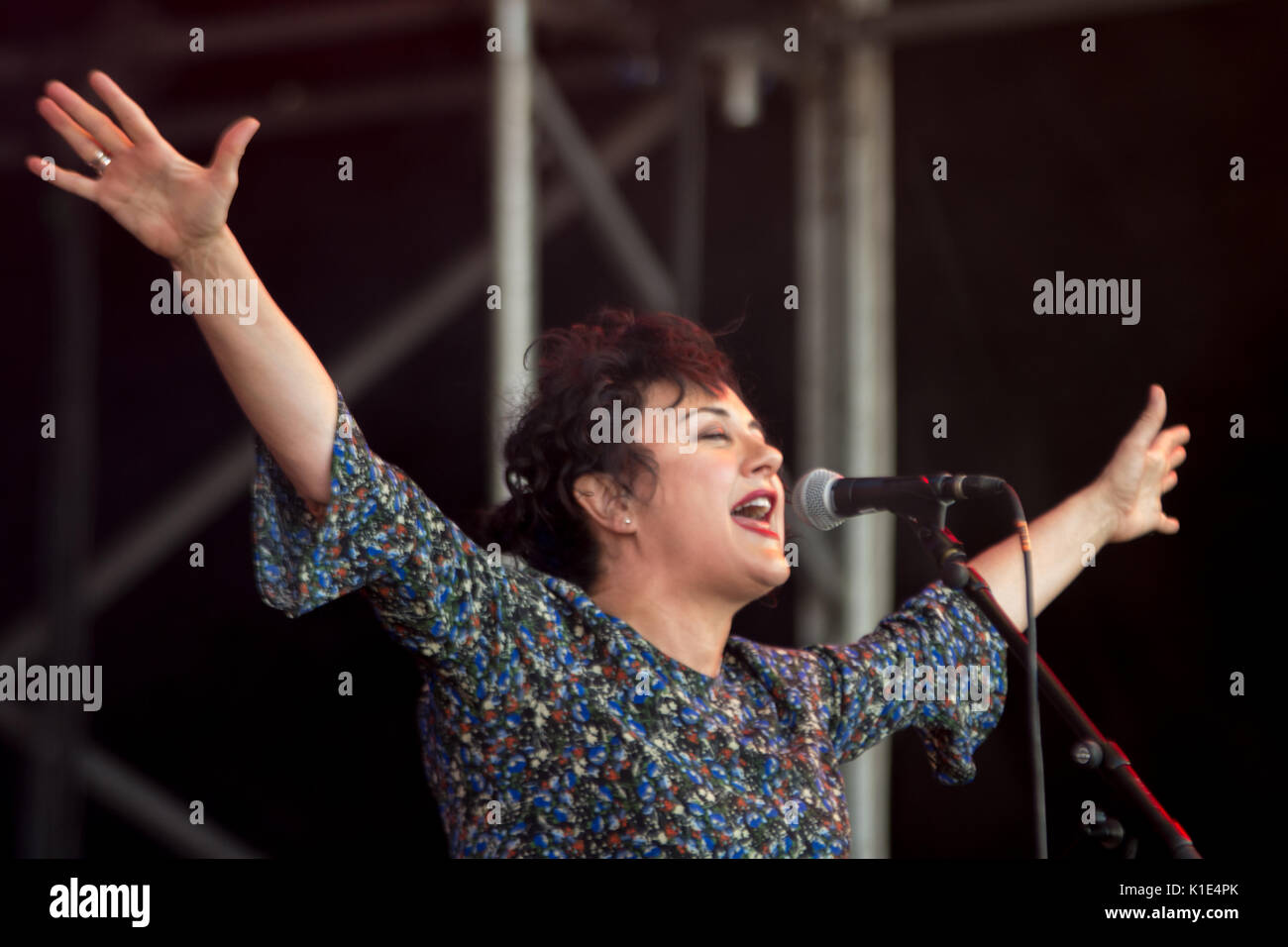 Deacon Blue à Carfest Sud Overton, Hampshire Angleterre 25 août 2017 Carfest Houlbrook Jim Crédit Sud/ Alamy Banque D'Images