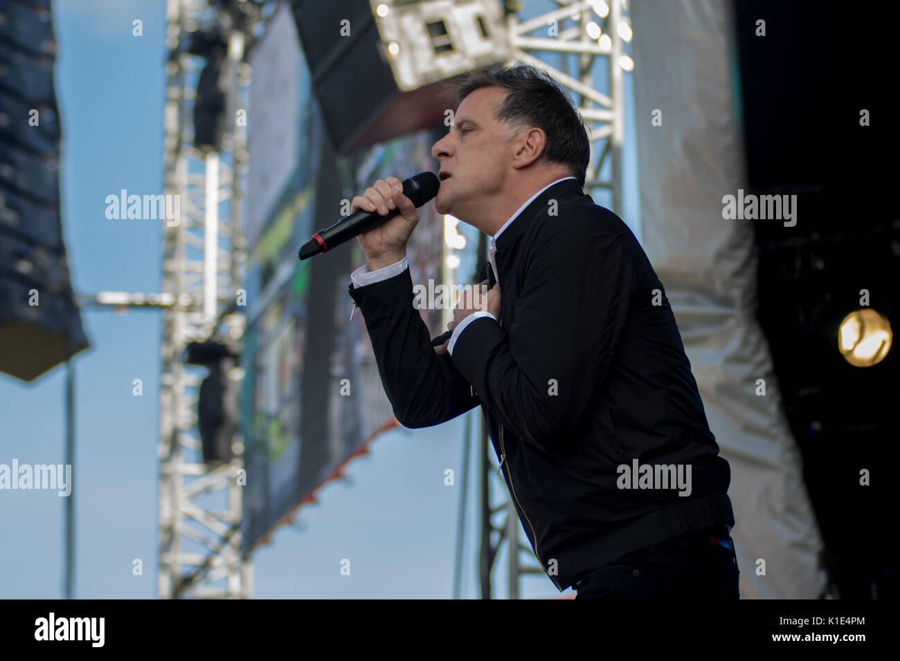 Deacon Blue à Carfest Sud Overton, Hampshire Angleterre 25 août 2017 Carfest Houlbrook Jim Crédit Sud/ Alamy Banque D'Images