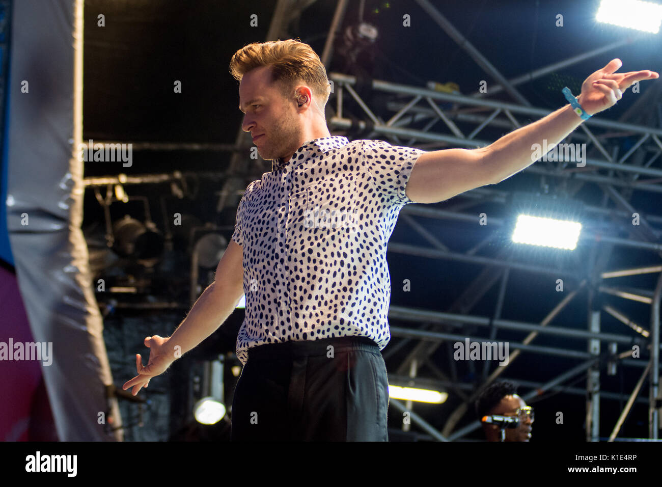 Olly Murs au Sud Carfest Overton, Hampshire Angleterre 25 août 2017 Carfest Houlbrook Jim Crédit Sud/ Alamy Banque D'Images