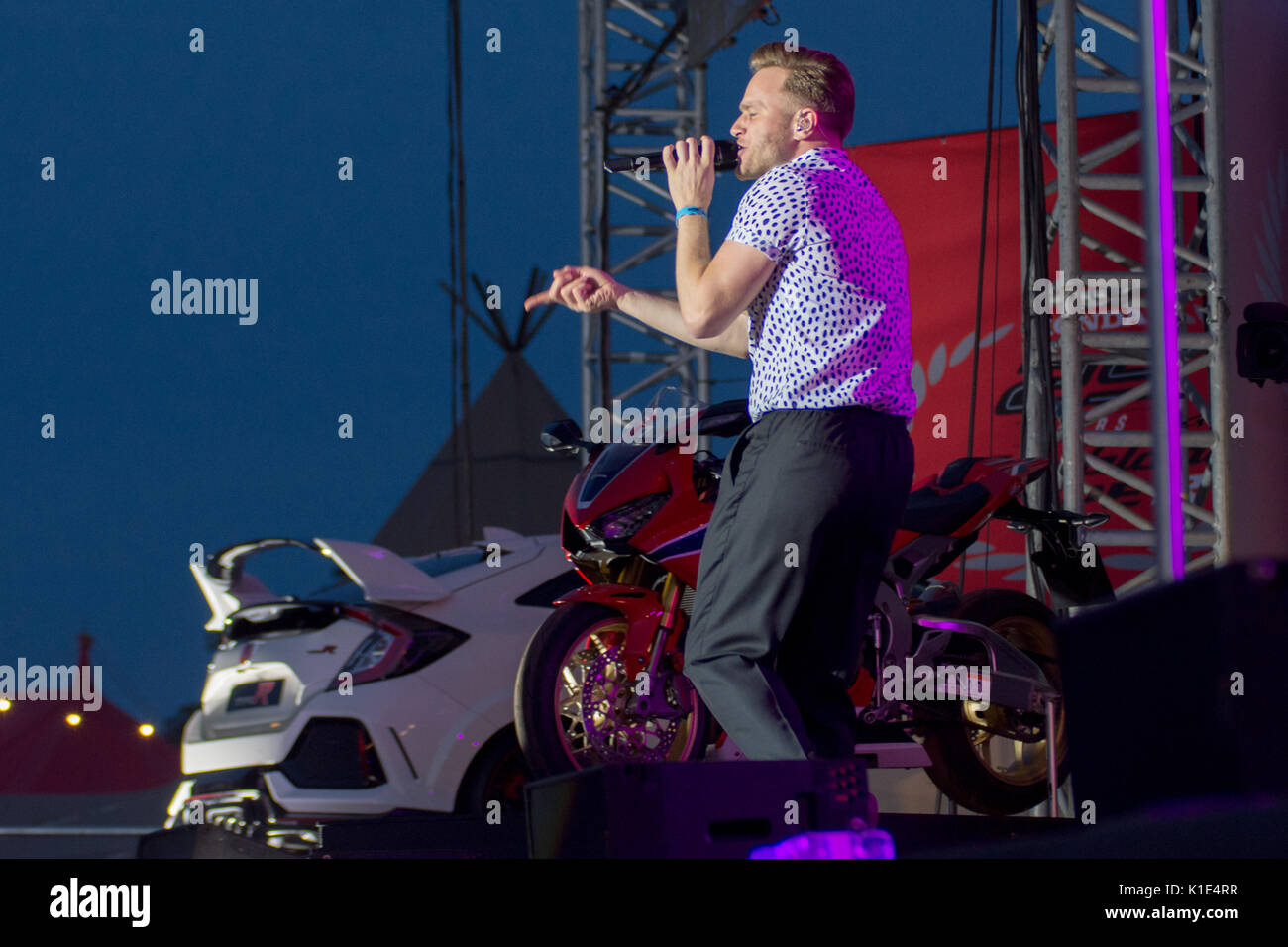 Olly Murs au Sud Carfest Overton, Hampshire Angleterre 25 août 2017 Carfest Houlbrook Jim Crédit Sud/ Alamy Banque D'Images
