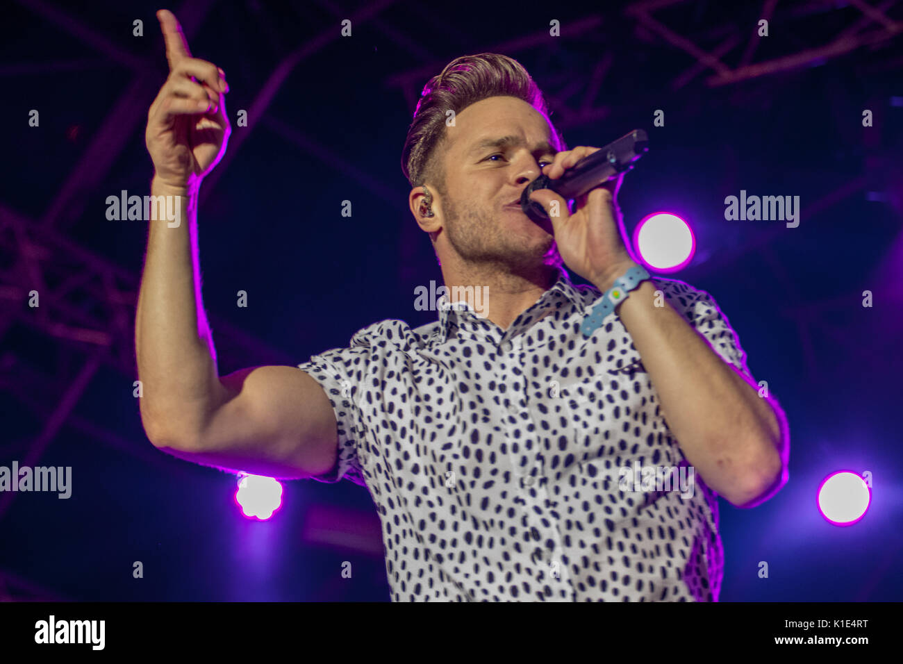 Olly Murs au Sud Carfest Overton, Hampshire Angleterre 25 août 2017 Carfest Houlbrook Jim Crédit Sud/ Alamy Banque D'Images