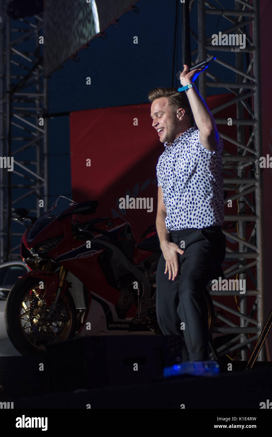 Olly Murs au Sud Carfest Overton, Hampshire Angleterre 25 août 2017 Carfest Houlbrook Jim Crédit Sud/ Alamy Banque D'Images