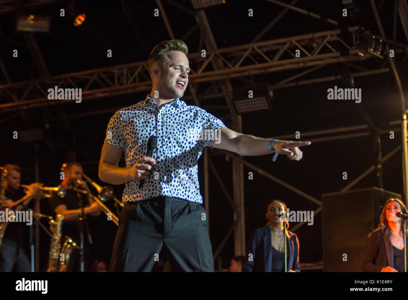 Olly Murs au Sud Carfest Overton, Hampshire Angleterre 25 août 2017 Carfest Houlbrook Jim Crédit Sud/ Alamy Banque D'Images