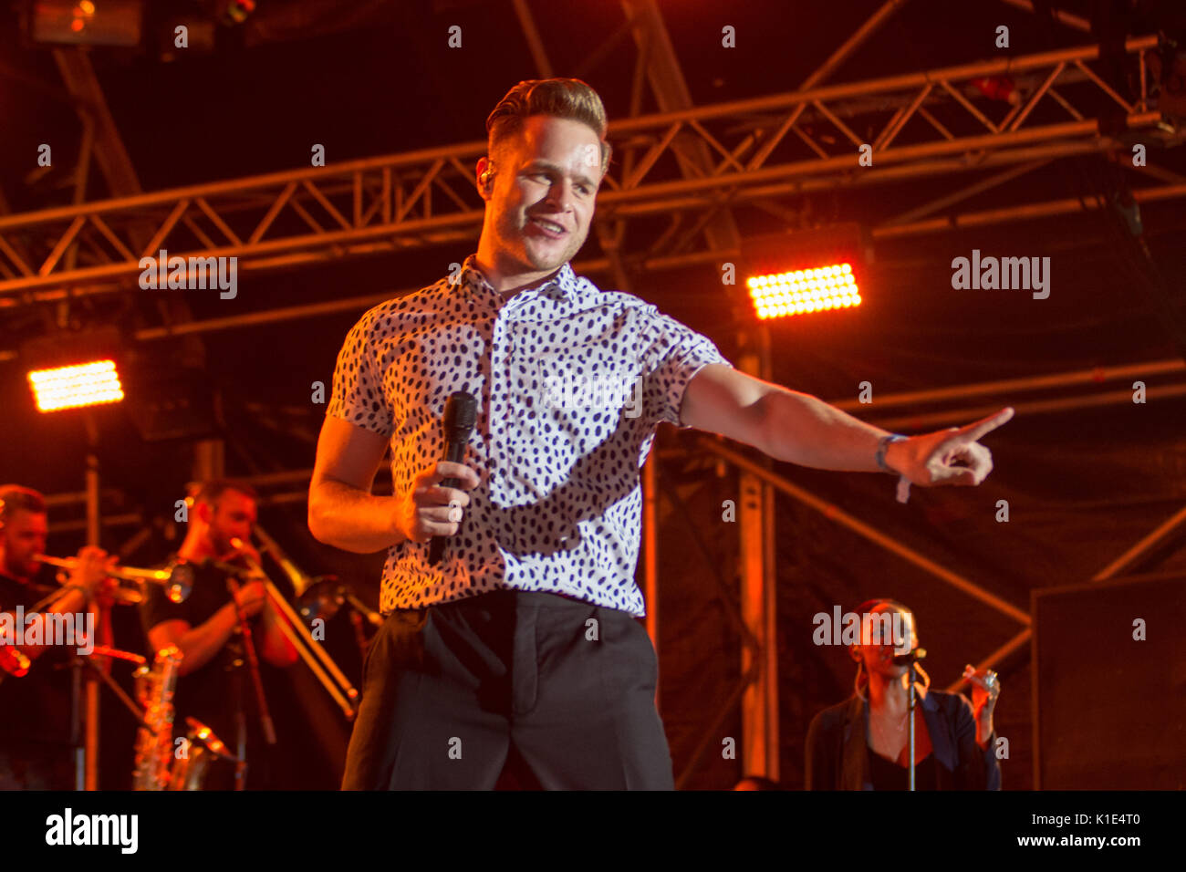 Olly Murs au Sud Carfest Overton, Hampshire Angleterre 25 août 2017 Carfest Houlbrook Jim Crédit Sud/ Alamy Banque D'Images