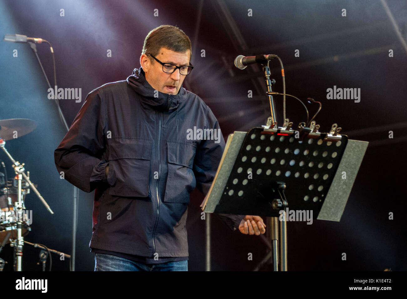 Paul Heaton et Jacqui Abbott au Sud Carfest Overton, Hampshire Angleterre 25 août 2017 Carfest Houlbrook Jim Crédit Sud/ Alamy Banque D'Images
