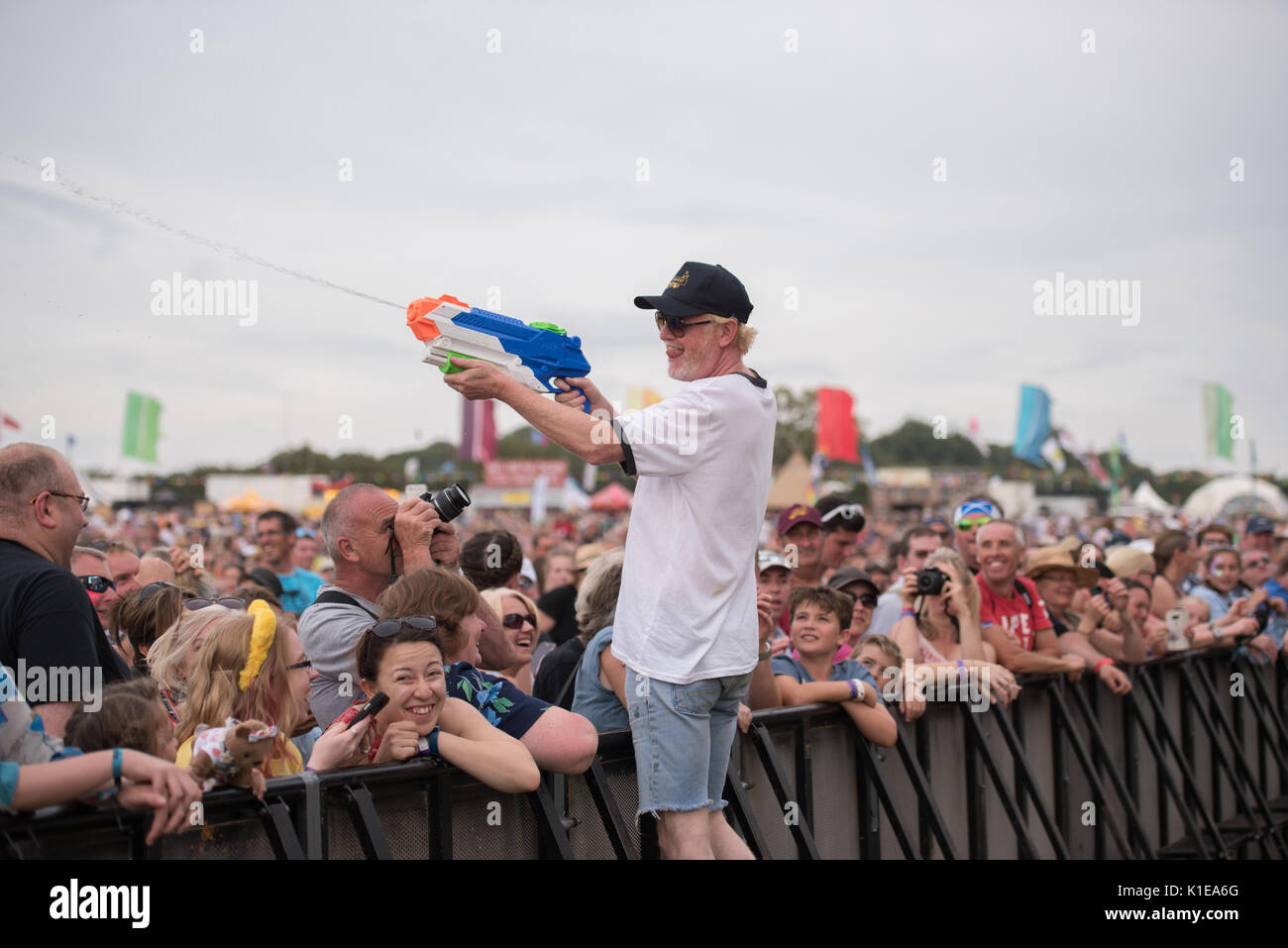 Chris Evans à Laverstoke park farm sur la scène principale à Carfest le samedi du sud Banque D'Images