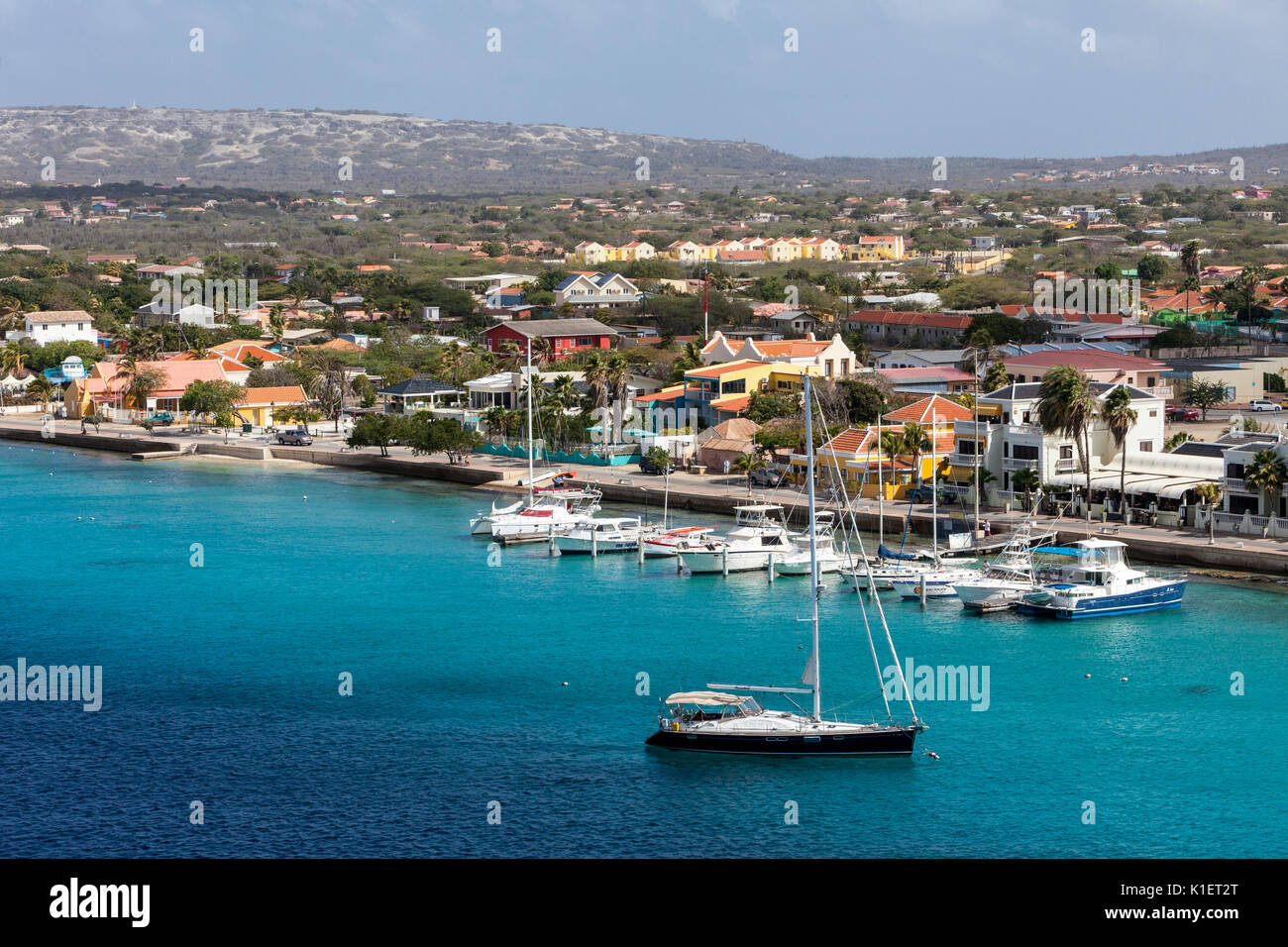 Kralendijk, Bonaire, Antilles néerlandaises sous le vent. Banque D'Images