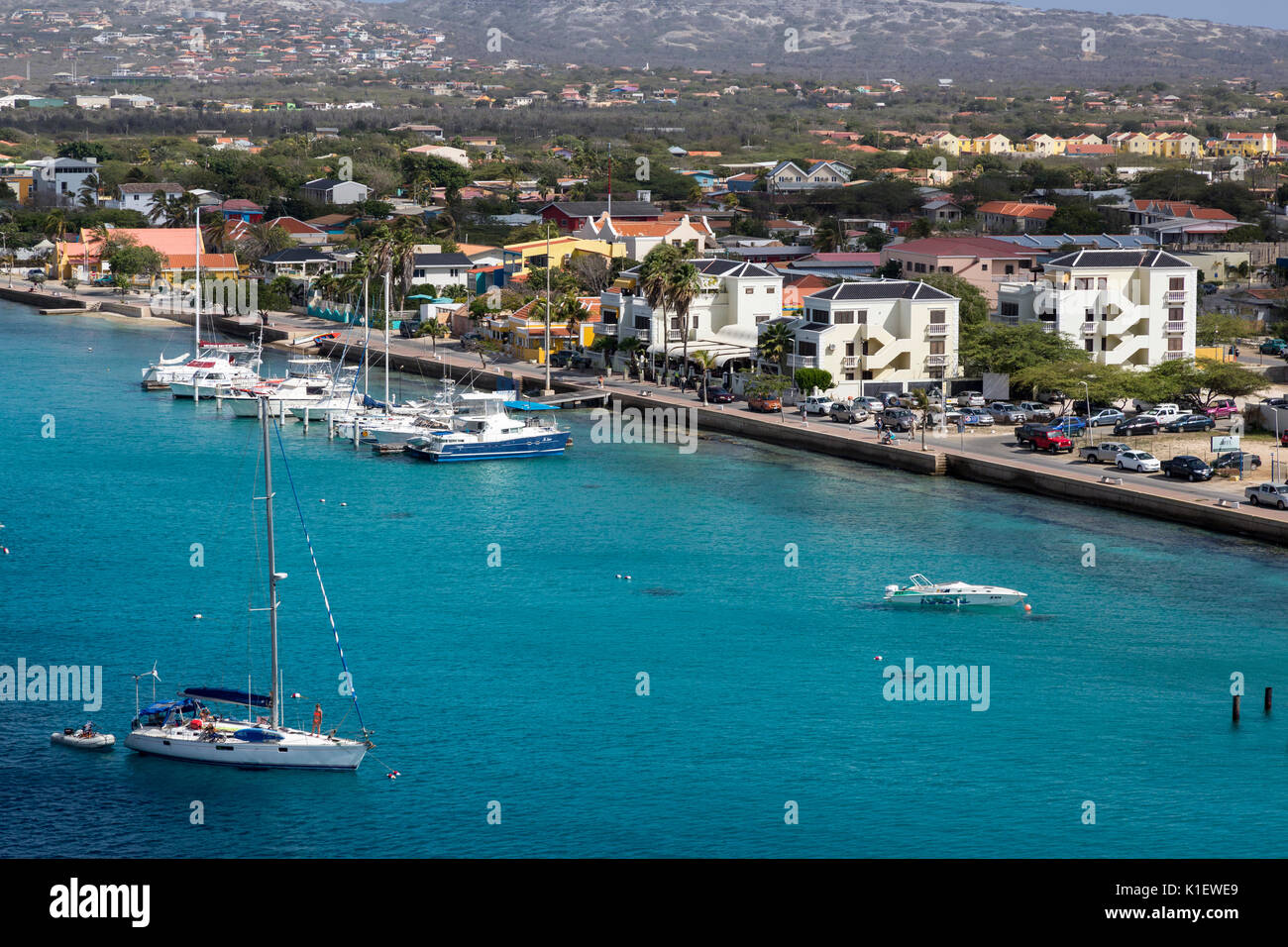 Kralendijk, Bonaire, Antilles néerlandaises sous le vent. Banque D'Images
