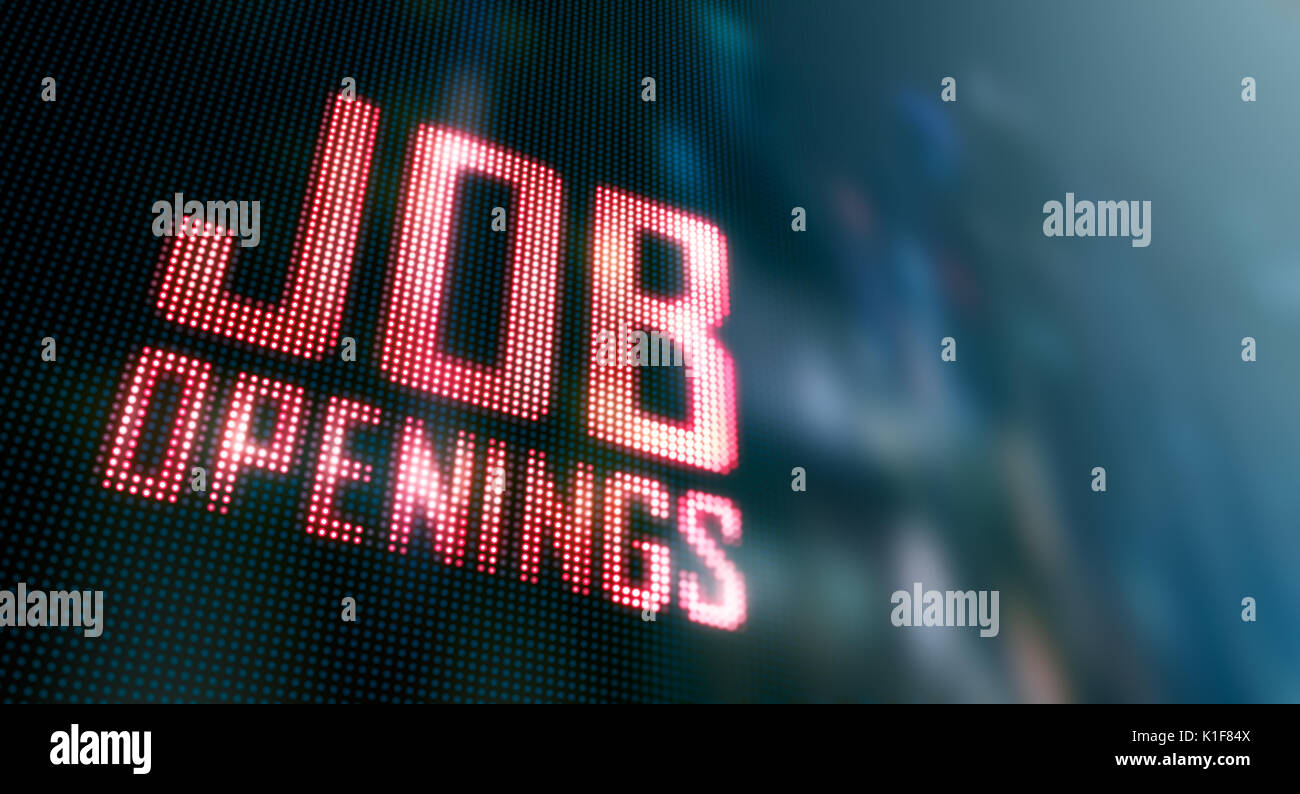 Afficheur à LED - Offres d'emploi Banque D'Images