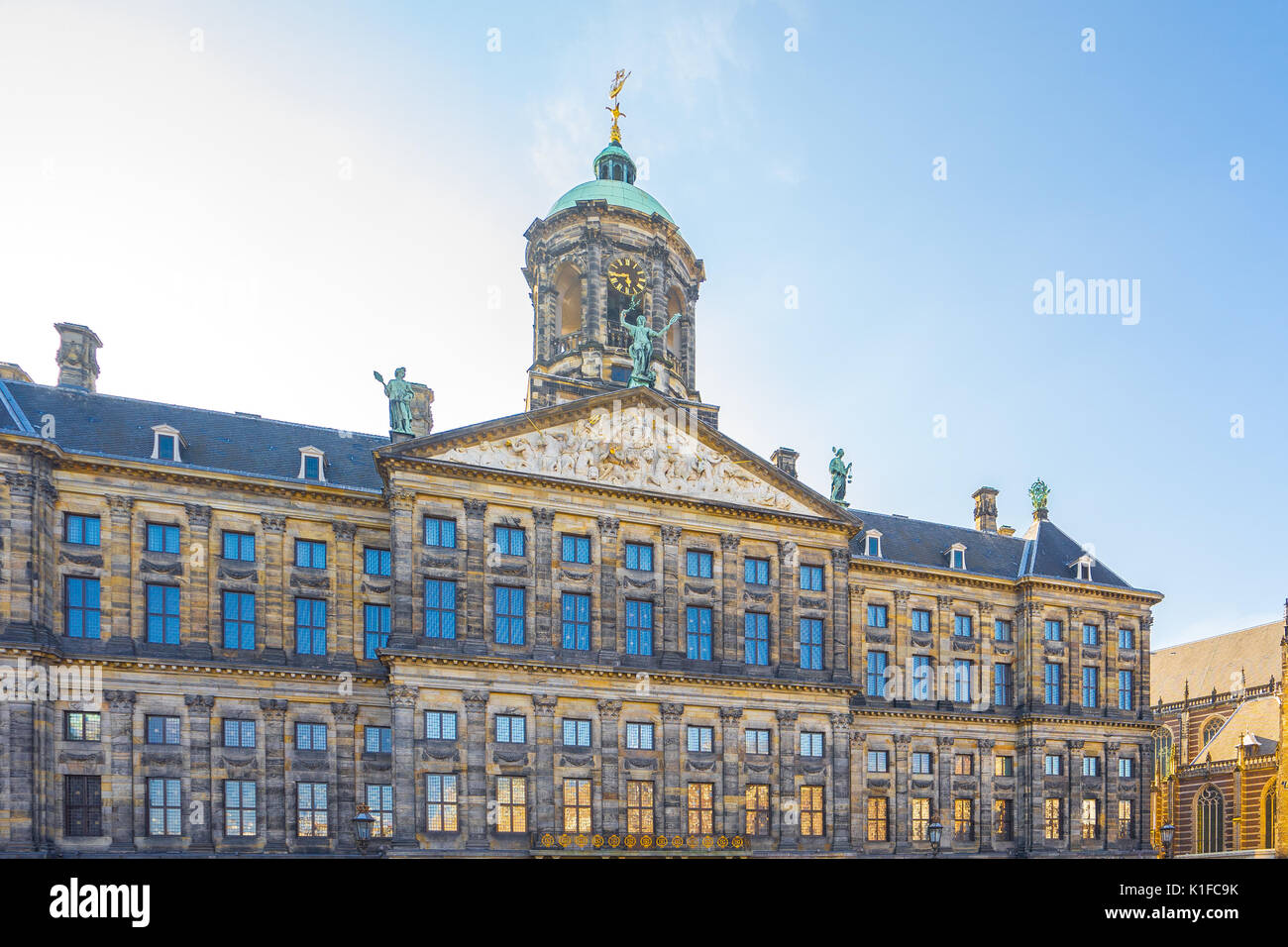 Le Palais Royal d'Amsterdam, ville aux Pays-Bas. Banque D'Images