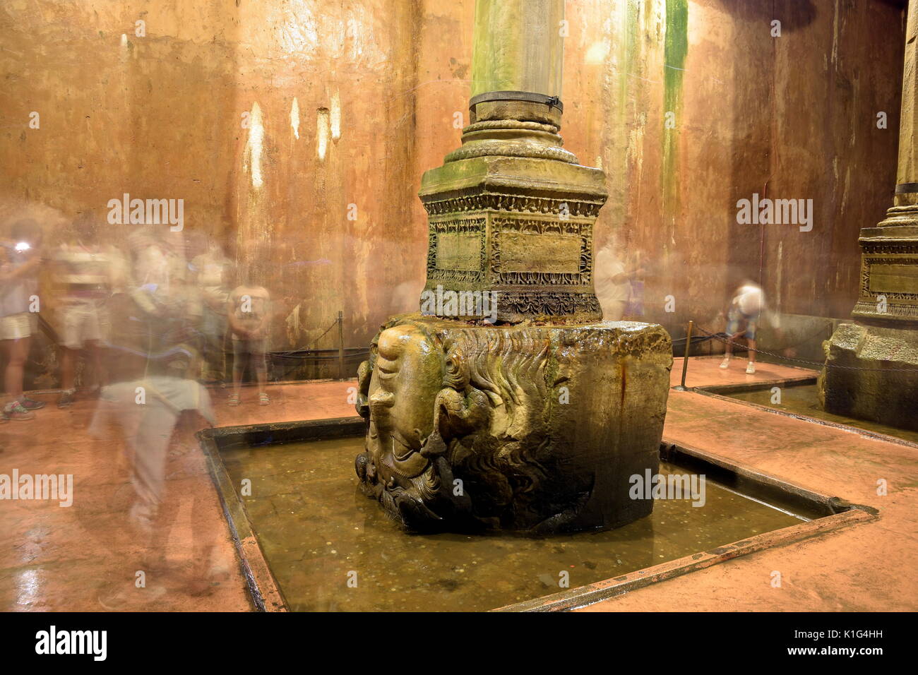 ISTANBUL, TURQUIE - 08 août 2017 : la Citerne Basilique Yerebatan Sarnici en turc, signifie la masse sombre dans la citerne, la plus grande économie d'eau pla Banque D'Images